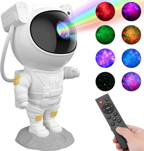 Astronaut Galaxy Projector Night Light – 360° Rotating Star Nebula Lamp with Remote, Timer & Adjustable Head | LED Space Light for Kids Room, Bedroom, Gaming & Party Decor - Image 7