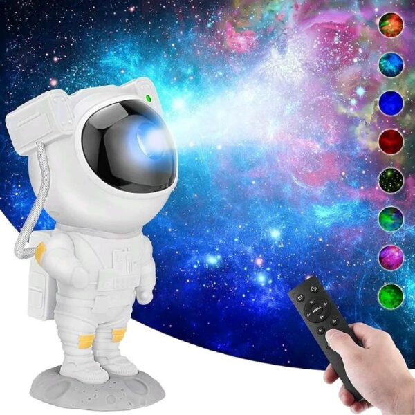Astronaut Galaxy Projector Night Light – 360° Rotating Star Nebula Lamp with Remote, Timer & Adjustable Head | LED Space Light for Kids Room, Bedroom, Gaming & Party Decor - Image 5
