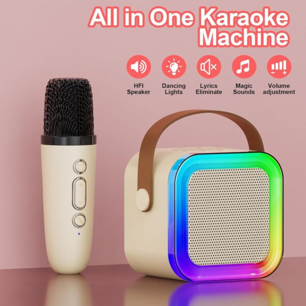 Wireless Kids Karaoke Machine With Mic & Lights In Just 400 - Portable Bluetooth Karaoke Toy for Kids - Image 4