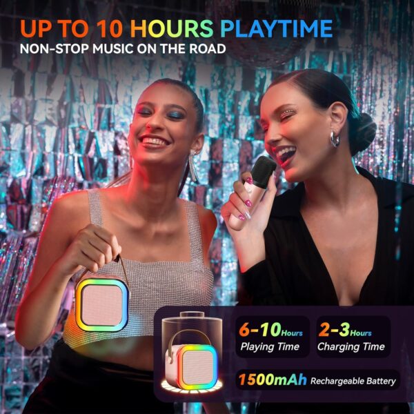 Wireless Kids Karaoke Machine With Mic & Lights In Just 400 - Portable Bluetooth Karaoke Toy for Kids - Image 2